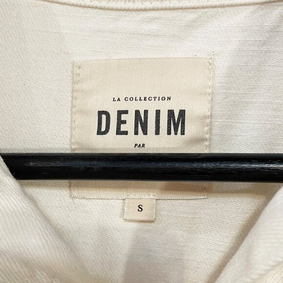 EUC Sezane Will Cotton Twill Chore Jacket Ecru Small $145 - Picture 8 of 9